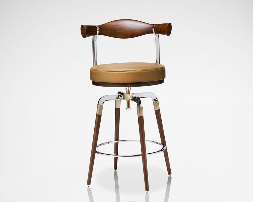 David Linley's Rifle Bar Stool with Shotgun-Inspired Legs
