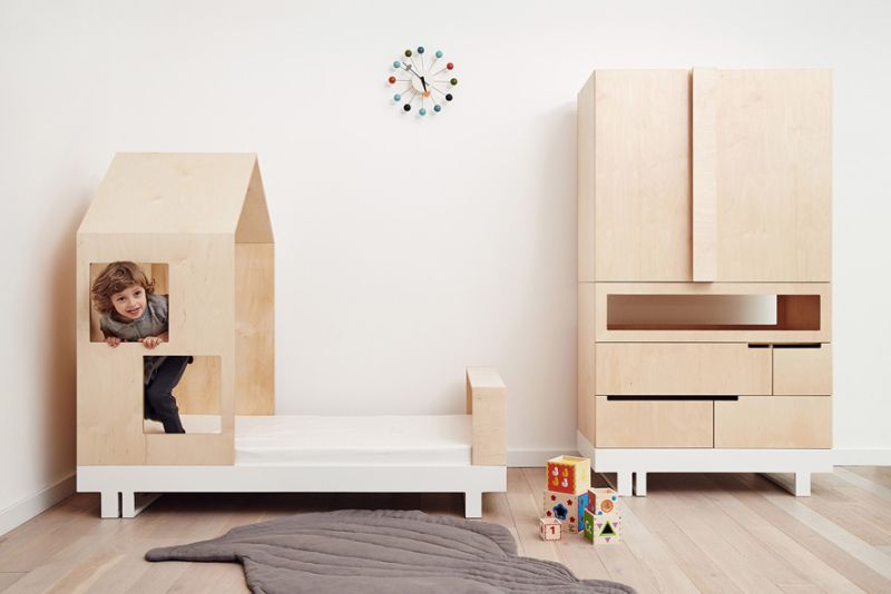 HouseShaped Kids' Bed from Kutikai is Made from Plywood