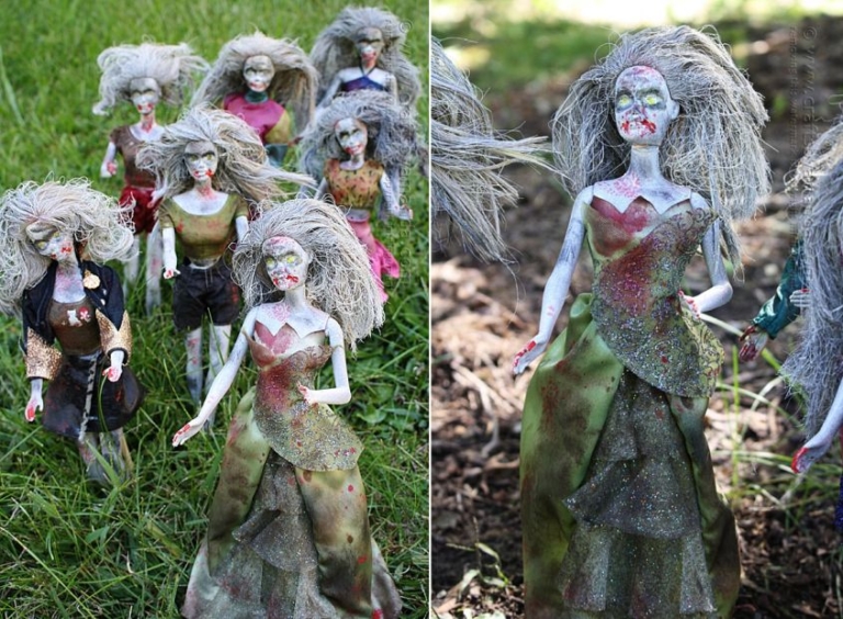 How About Making Zombie Barbie Dolls for Halloween