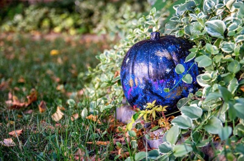 Painted galaxy pumpkin ideas