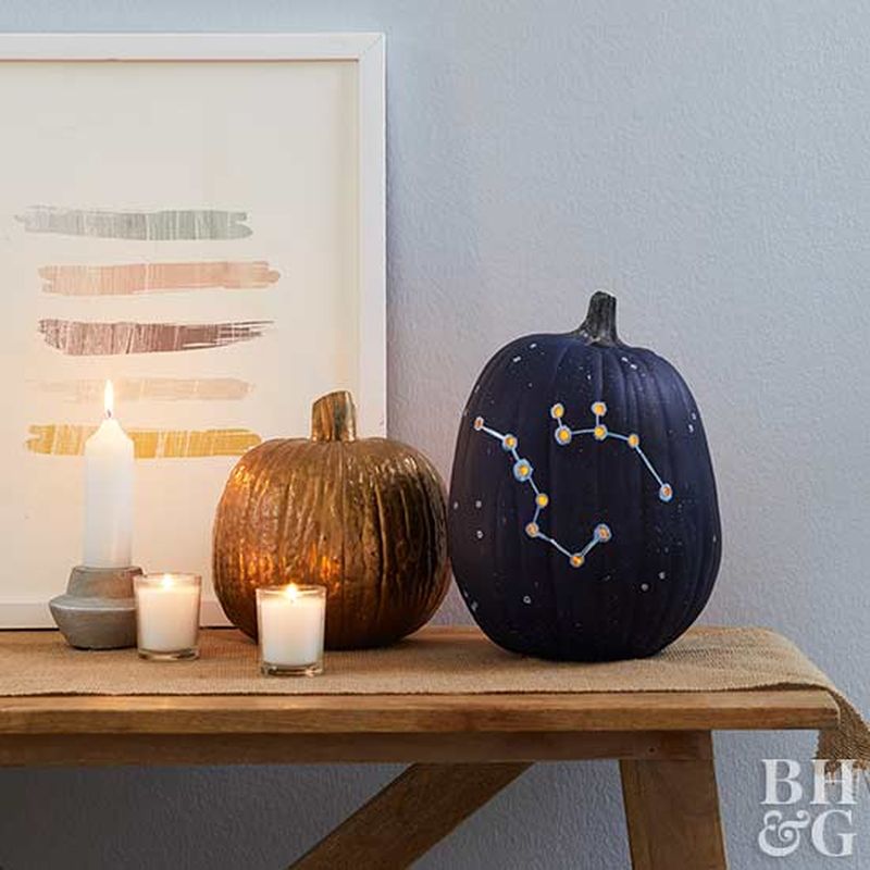 Painted galaxy pumpkin ideas