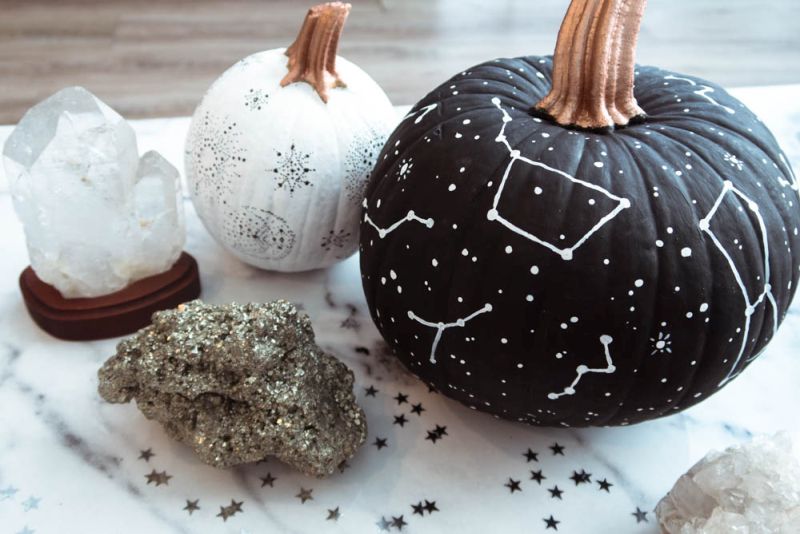 Painted galaxy pumpkin ideas