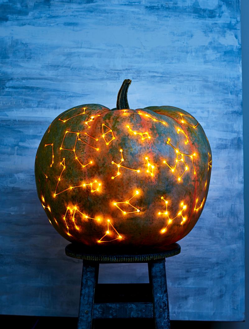 Painted galaxy pumpkin ideas