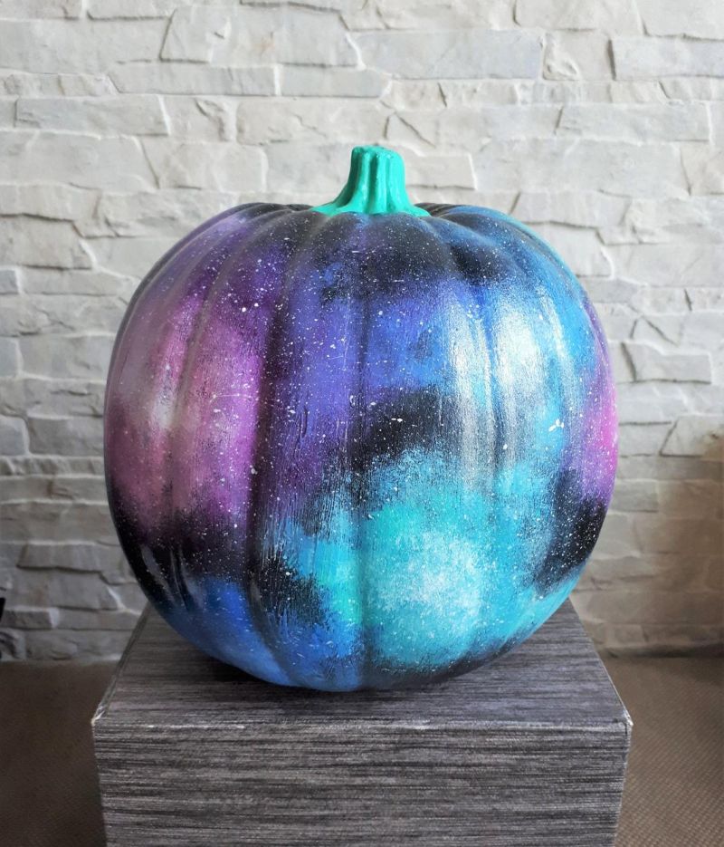 Painted galaxy pumpkin ideas