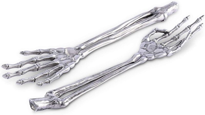 skeleton hand salad server for Halloween