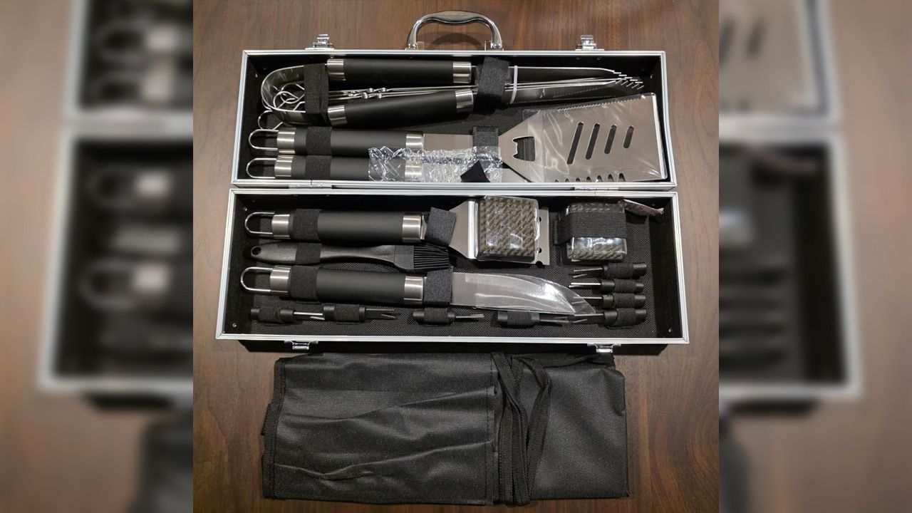 Best Christmas Gifts for Dad - Grilling Accessories With Case and Apron