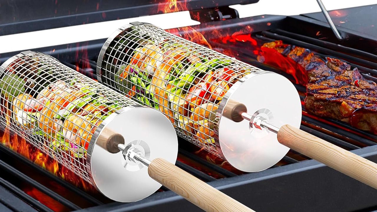 Best Christmas Gifts for Dad - Rolling Grill Basket