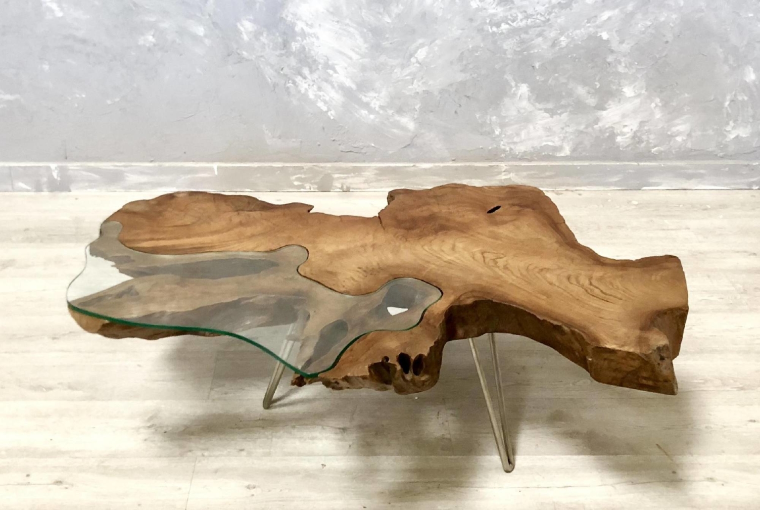 Teak Live Edge Table with Glass Top teak-coffee-table-with-glass-bilbo