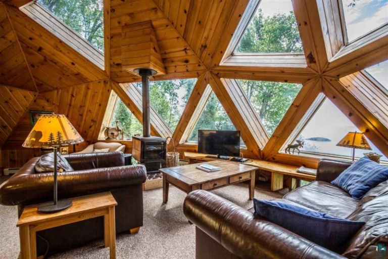 Lakefront Geodesic Dome Home for Sale in Minnesota