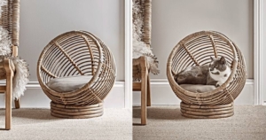 Rattan Cat Cocoon by Cox & Cox