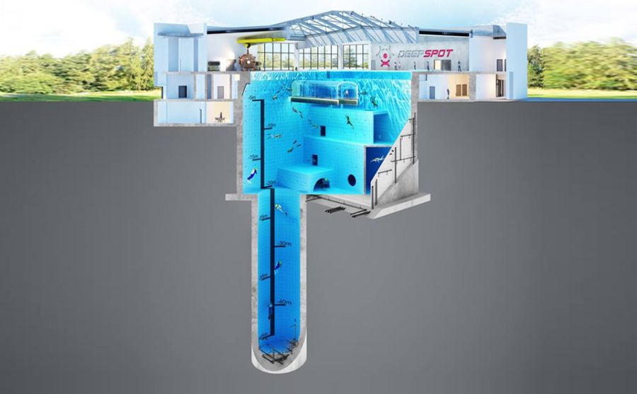 Deepspot World S Deepest Pool Will Have Underwater Tunnel Hotel