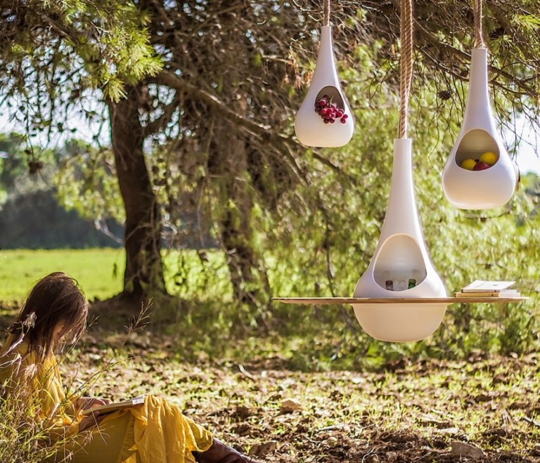 Goccia Hanging Storage Containers Serve as Centerpiece For Any Room