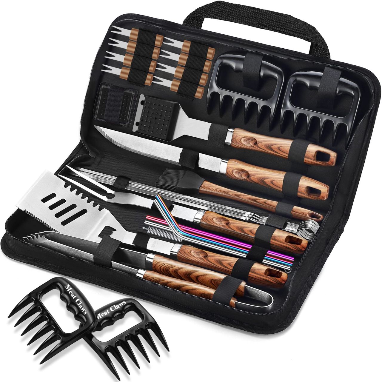 ROMANTICIST 27pcs Heavy Duty BBQ Tools Set