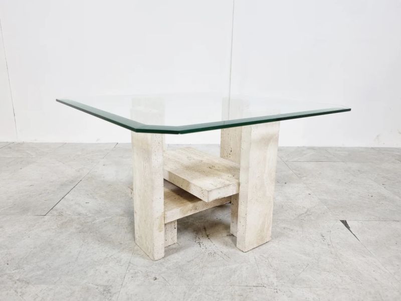 Brutalist coffee table by Willy Ballez new small size