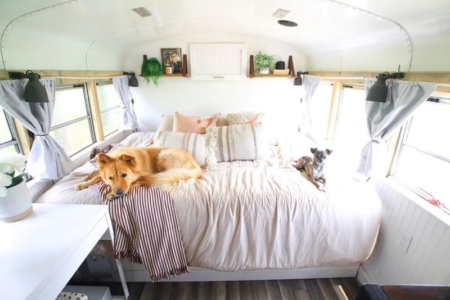 US Couple Transforms School Bus into Mobile Home for Under $16k