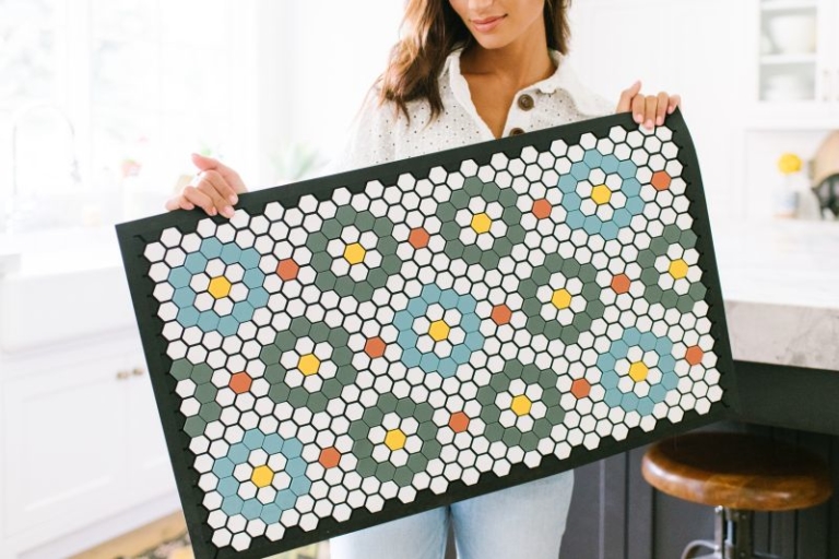 Letterfolk Designs Tile Mat is Customizable Doormat for Homes