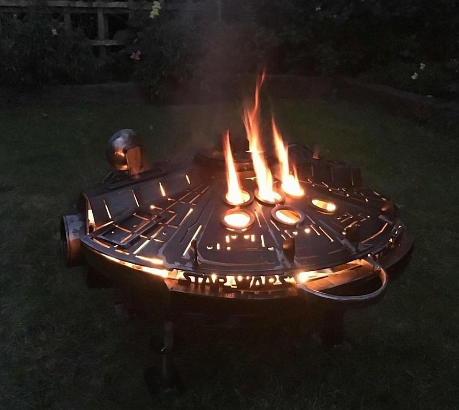 Millennium Falcon Steel Fire Pit by Burned by Design