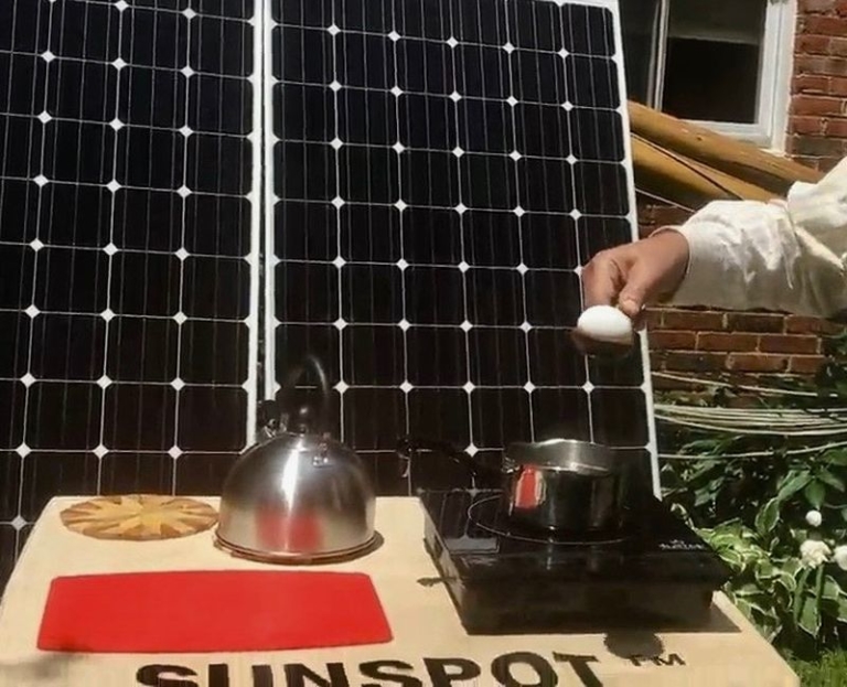 SUNSPOT Solar Electric Cooker Healthier Alternative to Biomass Cooking