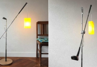 Gilbert de Rooij Upcycles Old Golf Clubs into Floor Lamp