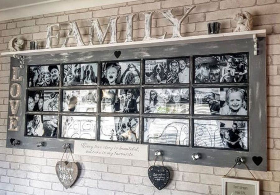 Mom Transforms Old Door into Photo Frame for Her Daughter’s Room