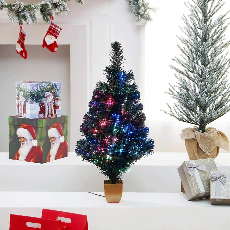 Fiber optic tabletop Christmas tree