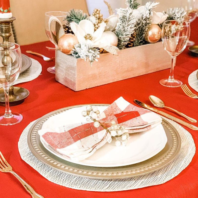 wooden centerpiece for Christmas Dining Table Decoration  