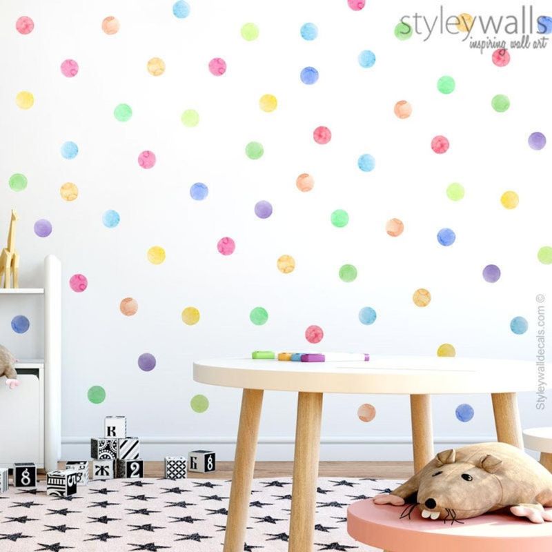 polka dot Christmas wall decals 