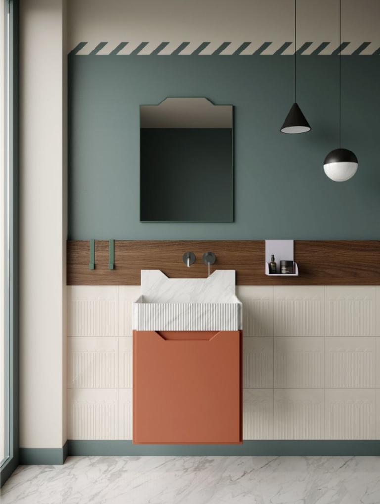 Marcante-Testa Designs Geometrical Frieze Bathroom Collection