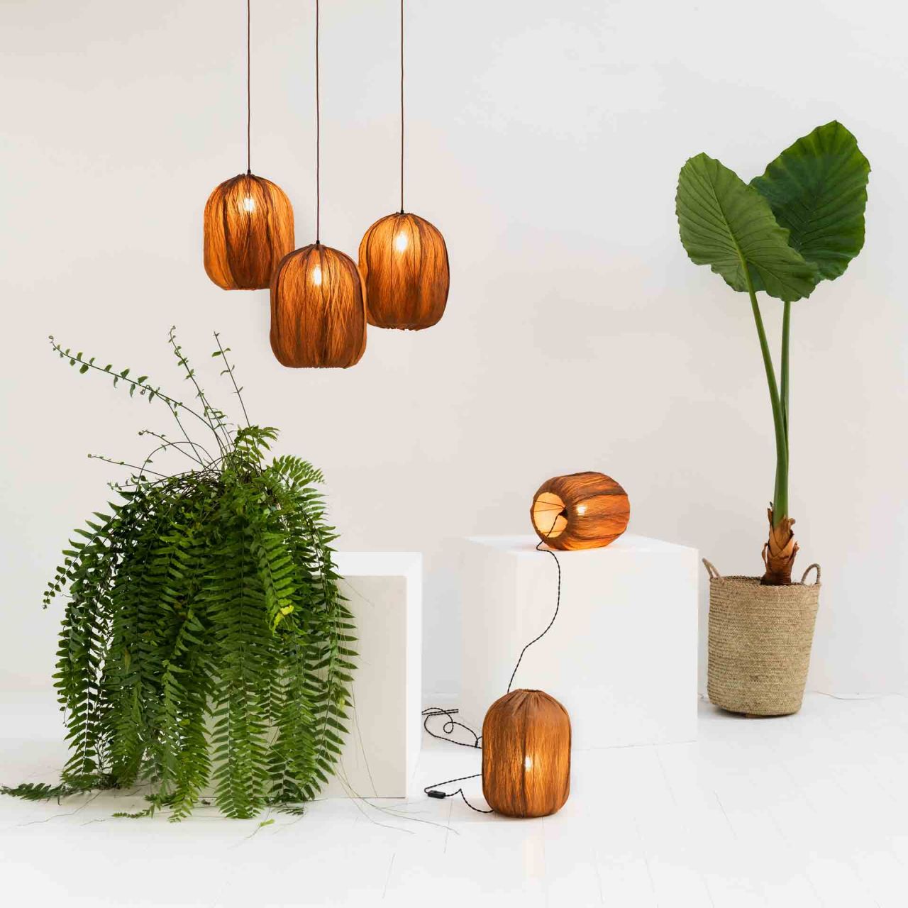 Couro Lamps are Made From Palm Leaves that Look Like Real Leather