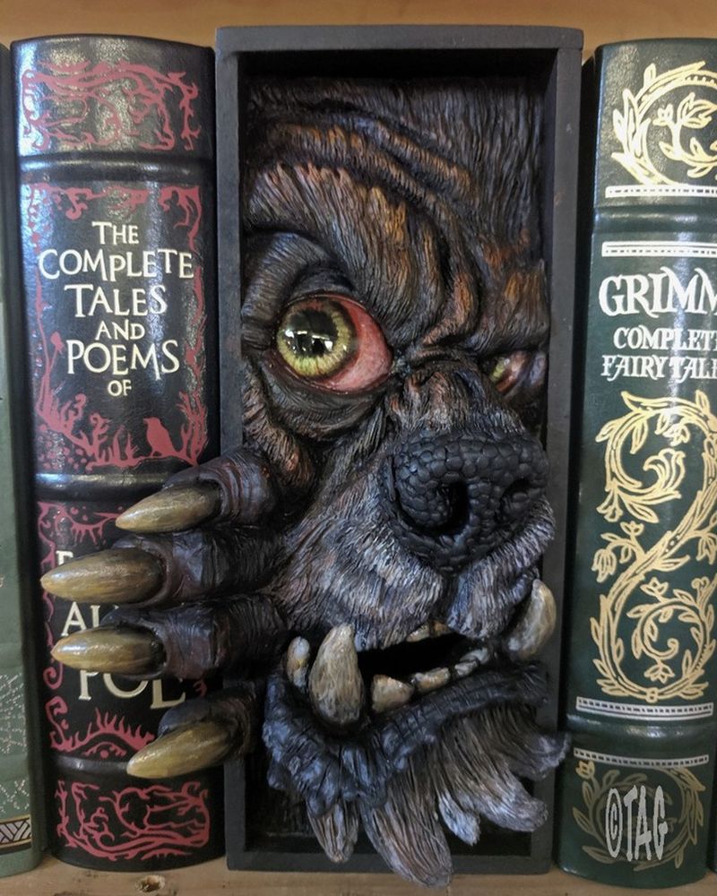 Bibliophiles will Love These Bookend Monsters by Tom Taggart