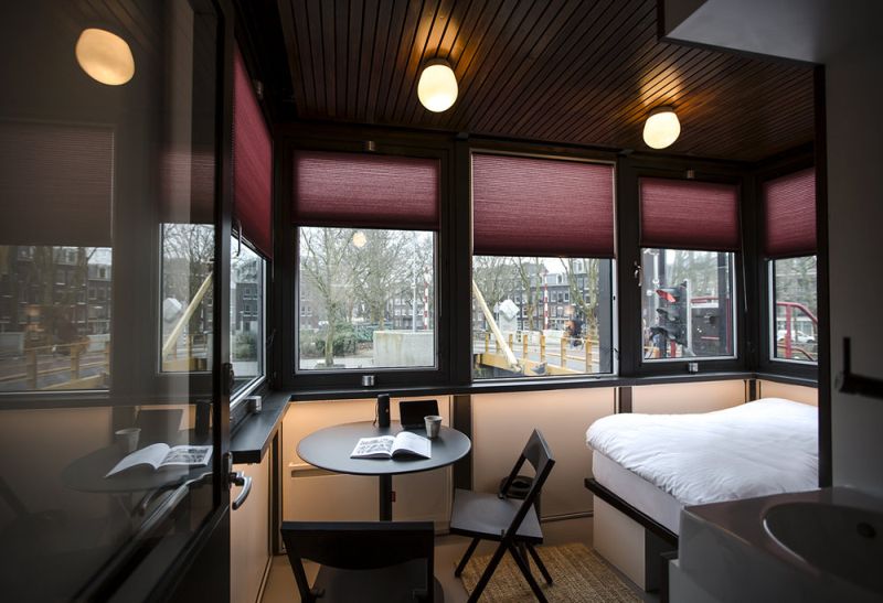 SWEETS Hotel in Amsterdam is Bridge Houses Turned into Tiny Hotel Suites 