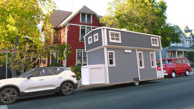 Wilderwise Tiny House with Expandable Roof Increases Headroom in Loft 