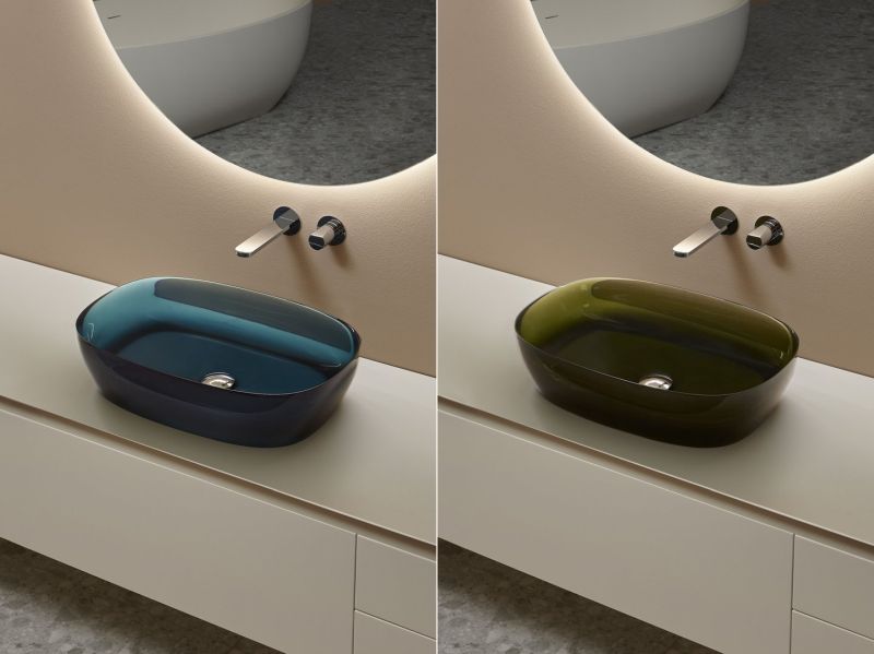 Antonio Lupi Makes Washbasins and Bathtubs from Colored Transparent Resin 