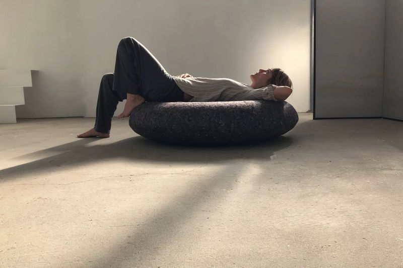 Pressing Matters Floor Lounger is made of Textile Waste 