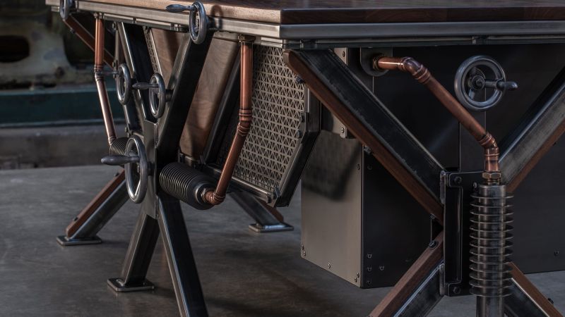 This Industrial Style Steampunk Desk by Steel Vintage is a Statement Piece 