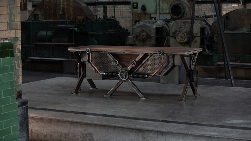 This Industrial Style Steampunk Desk by Steel Vintage is a Statement Piece 