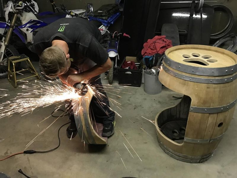 This Repurposed Wine Barrel Dog House is Really Creative and Elegant 