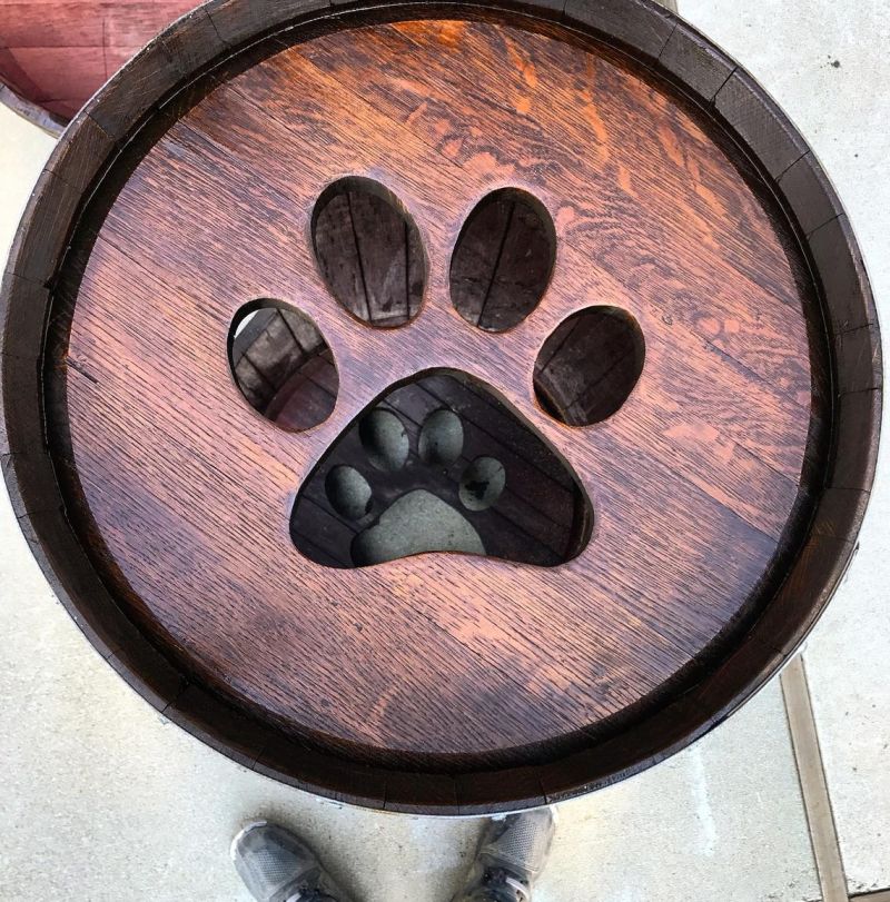 This Repurposed Wine Barrel Dog House is Really Creative and Elegant 