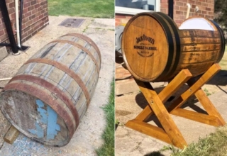 Harry Newman, a UK-based dad-to-be who has crafted a crib for his unborn child out of a Jack Daniel's whisky barrel
