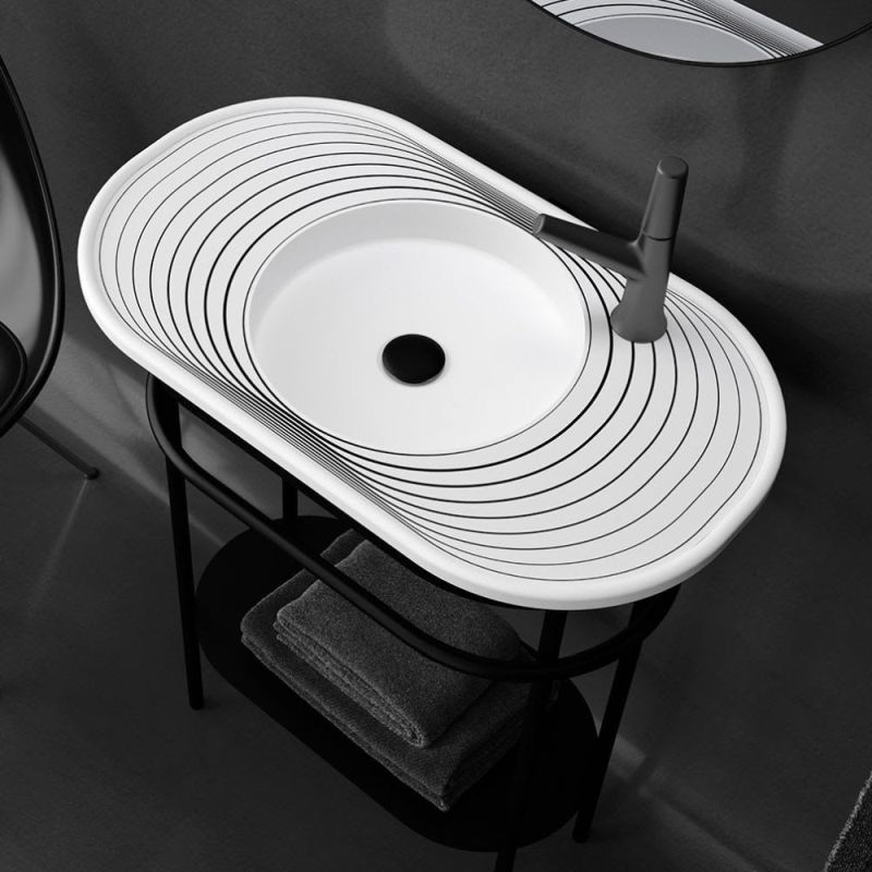 Karim Rashid Designs Lap Plus Washstand for Glass Design