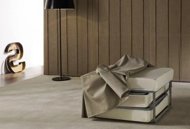 Prontoletto Pouf Ottoman Easily Transforms into a Single Bed - Homecrux