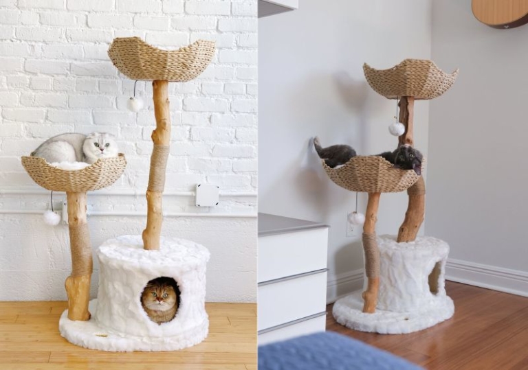 This Cat Tower Made from Premium Materials is Purrfect Choice