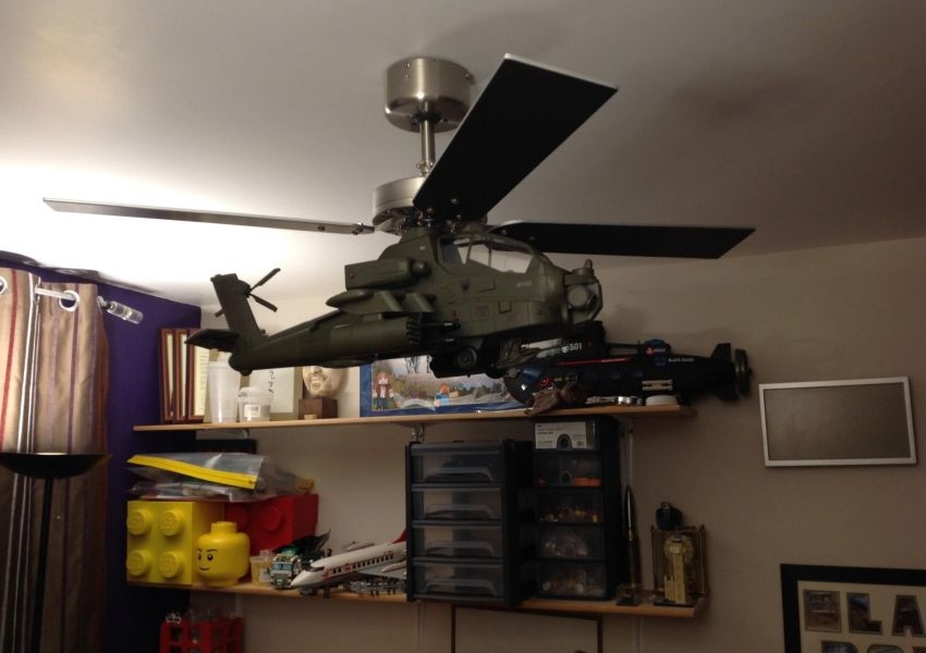 DIY Apache Helicopter Ceiling Fan will be Focal Point in Your Room