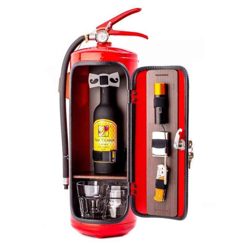 This Fire Extinguisher Mini Bar is a Quirky Gift for a Whisky Lover 