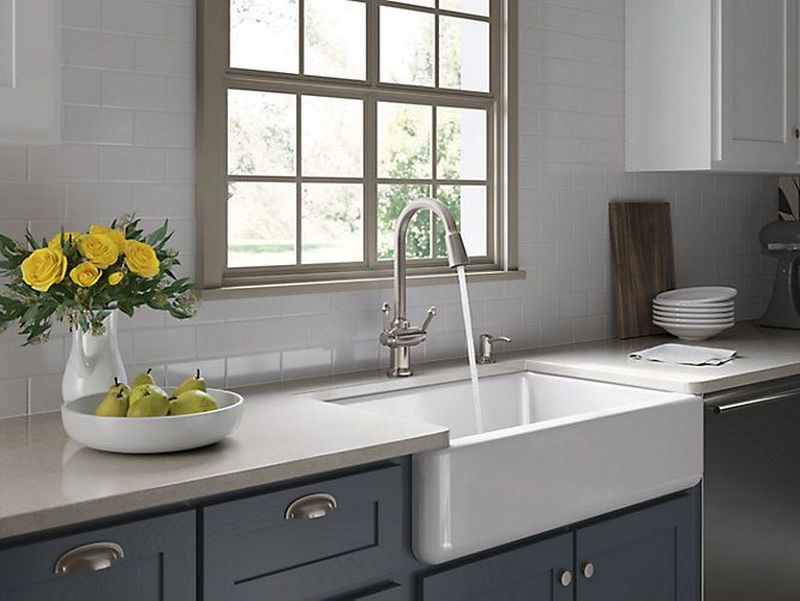 Whitehaven Apron-Front Sink by Kohler for a Farmhouse Style Kitchen