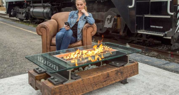 trackside fire pit by rail yard studios
