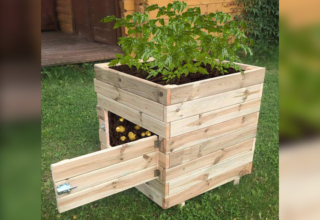 Wooden Potato Planter by Horizon Design Studios