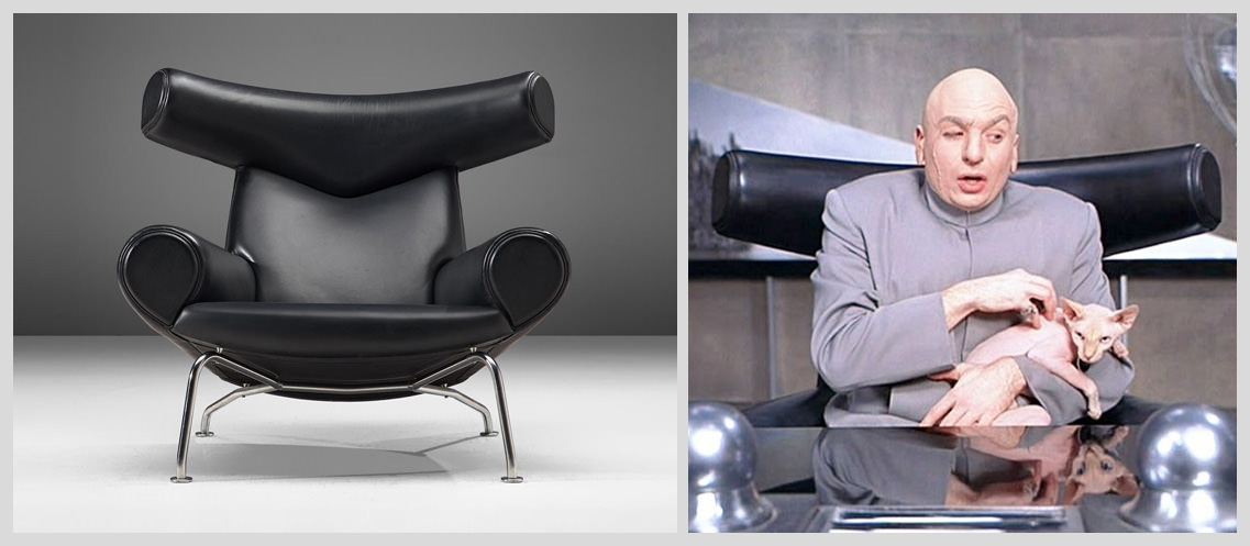 Wegner-Ox-Chair-by-Hans-Wegner-in-Austin-Powers - Famous Chairs in Movies and Pop Culture