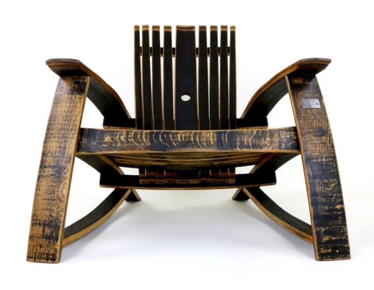 Bourbon Barrel Adirondack Chair Gives New Life to Wooden Casks