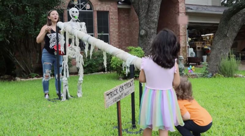 DIY Couple Creates DIY Candy Slide for Social-Distanced Trick-or-Treating